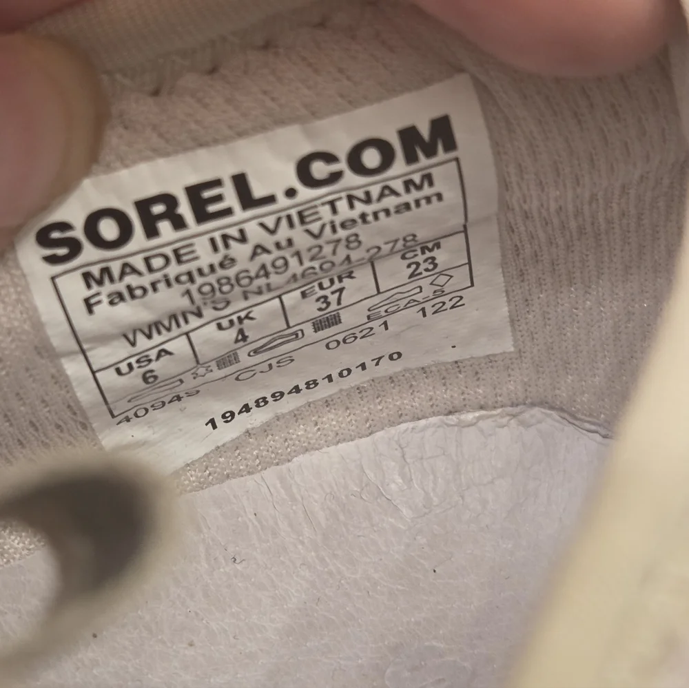 Sorel Kinetic Impact Lace Dark Stone Moonstone Sneaker Womens Size 6 Athletic